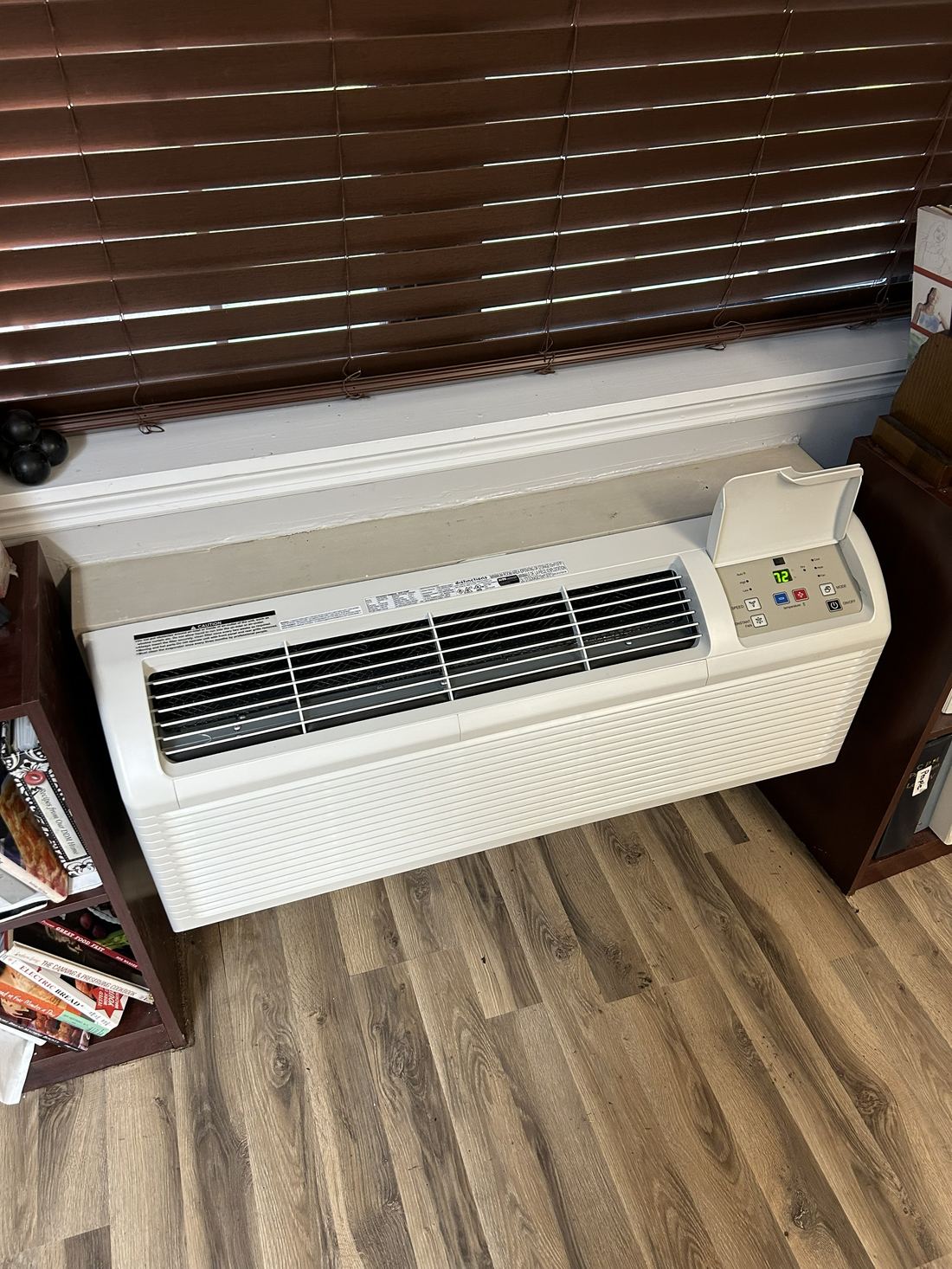 Clean, newly installed indoor AC unit after Engle Heating & Air service